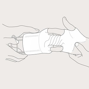 Steg 4 for applisering av Tubinette på hånd
