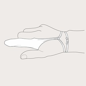 Steg 4 for applisering av Tubinette som fingersmokk